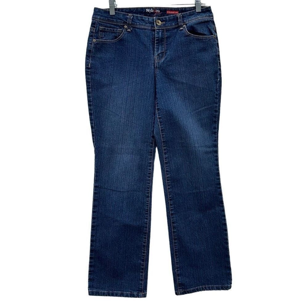Style & Co. Jeans Women's Size 6 Blue Mid Rise Straight Leg Stretch Denim